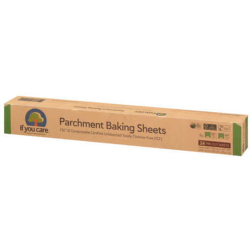 If You Care Compostable Unbleached Parchment Baking Sheets - If You Care