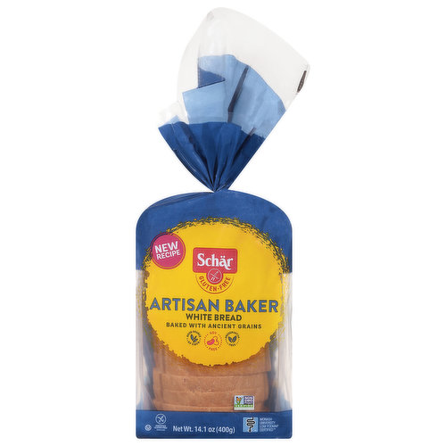 Schar Bread, Gluten-Free, White, Artisan Baker