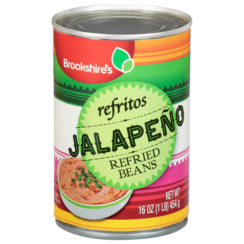 Brookshire's Refried Beans, Jalapeno