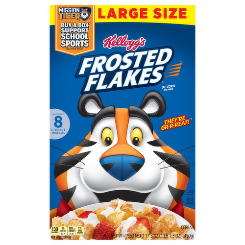 Kellogg's Frosted Flakes Honey Nut Breakfast Cereal, 13.7 oz