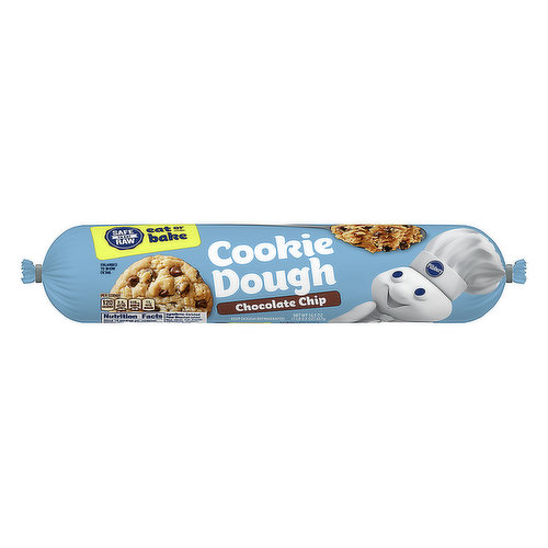 Chocolate chip cookies make any day an occasion. And with Ready To Bake Chocolate Chip Cookie Dough, you can create tasty occasions in minutes. Just peel, slice, place and bake. There’s no mixing, no measuring, no mess. Just the same wholesome goodness you’ve come to expect from Pillsbury. Serve chocolate chip cookies fresh from the oven or in your favorite dessert bars, you can even eat the dough uncooked. (It’s perfectly safe!) For family nights, holidays or every day, the best time for oven-fresh chocolate chip cookies is right now. Pair with a glass of cold milk and dare to dunk!