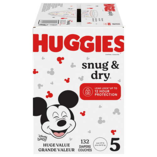 Huggies Diapers, Disney Baby, 5 (Over 27 lb), Huge Value