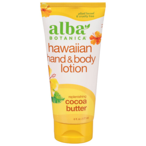 Alba Botanica Lotion, Hand & Body, Hawaiian, Cocoa Butter