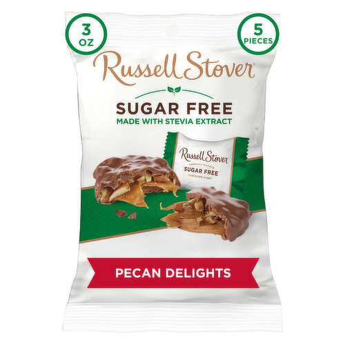 Russell Stover Chocolate Candy, Sugar Free, Pecan Delight
