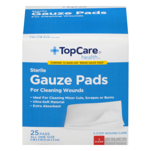 Small Gauze Pads, 2 x 2, 25 count