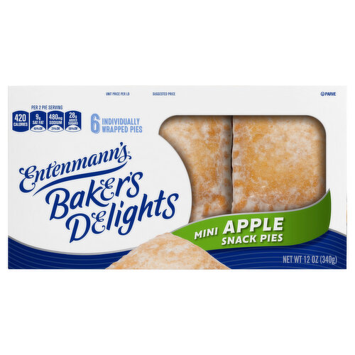 Entenmann's Snack Pies, Apple, Mini