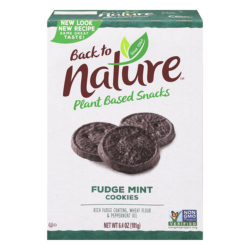 Back To Nature Plant Based Snacks Fudge Mint Cookies