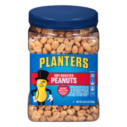 Planters Peanuts, Dry Roasted, Salted