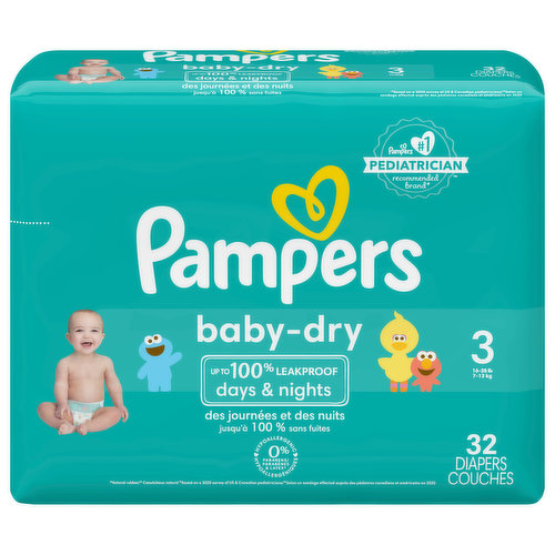 Pampers Diapers, Sesame Street, 3 (16-28 lb), Jumbo Pack - Brookshire's