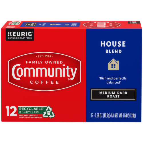 Community House Blend Medium-Dark Roast Coffee Single-Serve Cups