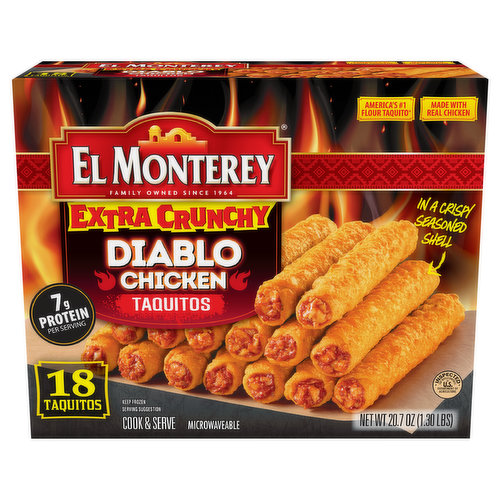 El Monterey Taquitos, Diablo Chicken, Extra Crunchy