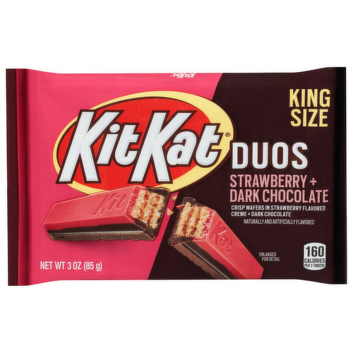 Kit Kat Crisp Wafers, Strawberry + Dark Chocolate, King Size
