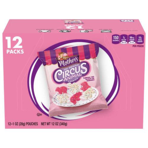 Mother's Cookies, Circus Animal, 12 Packs