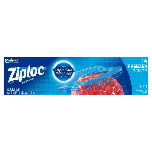 SC Johnson Ziploc Freezer Half Gallon Seal Top Bags - 40 Total