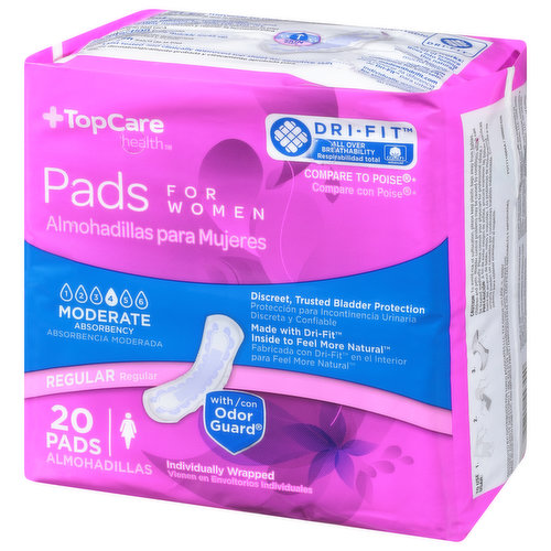 TopCare Pads, Regular, Moderate - FRESH by Brookshire's