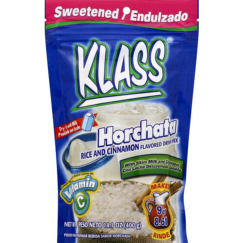 Klass Drink Mix, Horchata, Rice and Cinnamon Flavored