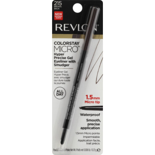 Revlon Eyeliner Gel, Waterproof, Brown 215