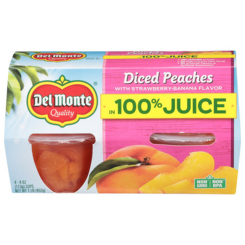 Bubble Fruit®, Peach Strawberry Lemonade Fruit Cup Snacks