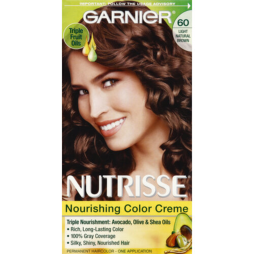 Nutrisse Permanent Haircolor, Light Natural Brown 60