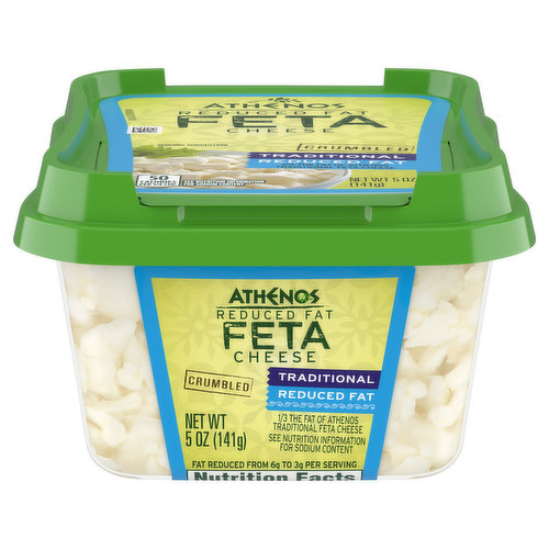 Athenos Crumbled Traditional Reduced Fat Feta Cheese