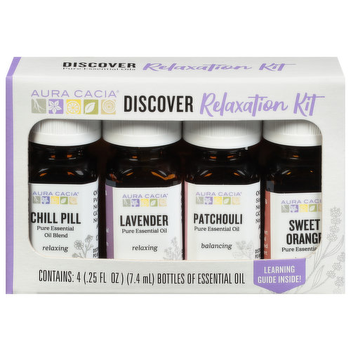 Aura Cacia Essential Oil, Relaxation Kit, Discover