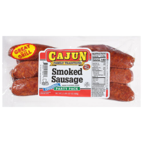 Cajun Sausage, Original, Smoked, Party Pack