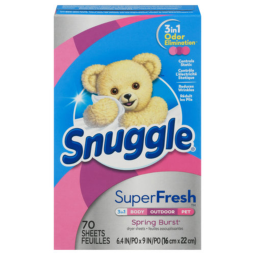 Snuggle Dryer Sheets, 3-in-1, Spring Burst