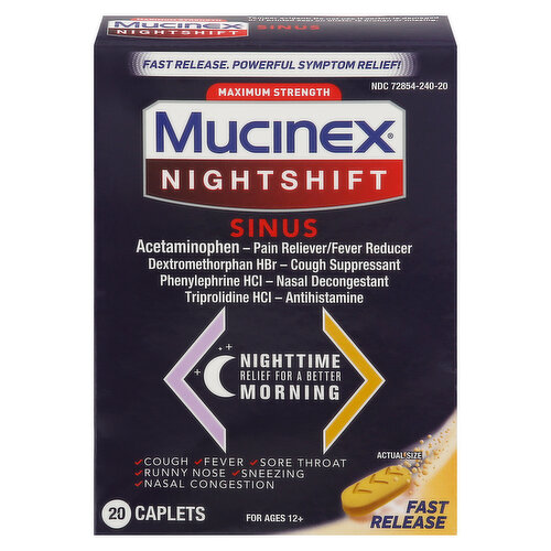 Mucinex Sinus, Maximum Strength, Caplets