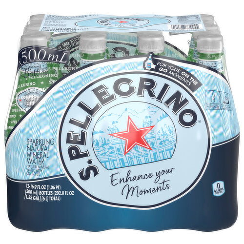 S.Pellegrino Sparkling Water, Natural Mineral