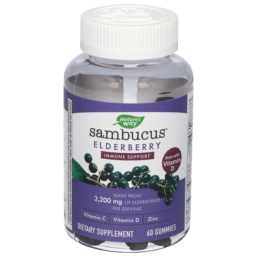 Nature's Way Elderberry, 3,200 mg, Gummies