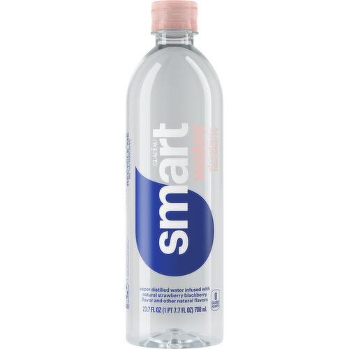 smartwater Strawberry Blackberry, Vapor Distilled Premium Bottled Water