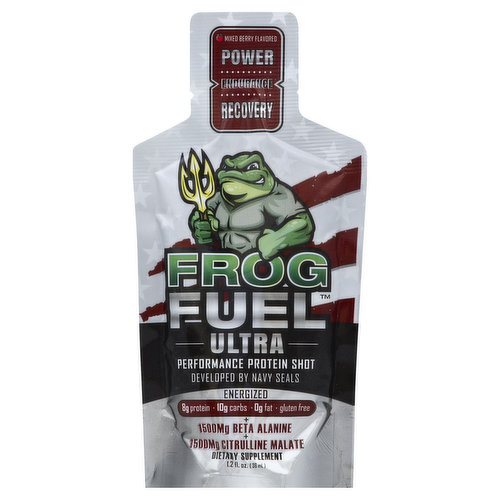 FrogFuel Protein Shot, Performance, Ultra, Mixed Berry Flavored