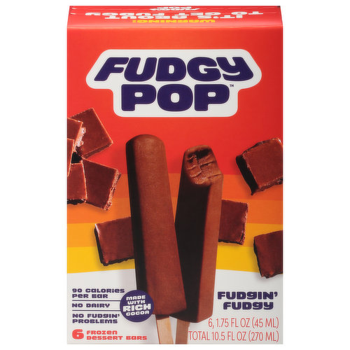 Fudgy Pop Frozen Dessert Bars, Fudgin' Fudgy