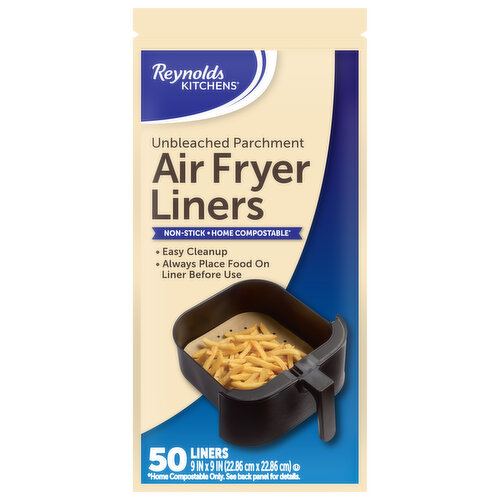 Non-Stick Air Fryer Liners Square Free of Bleach Air Fryer Paper