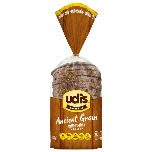 Udi's Bread, Millet-Chia, Ancient Grain