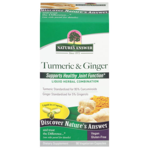 Nature's Answer Turmeric & Ginger, Vegetarian Capsules