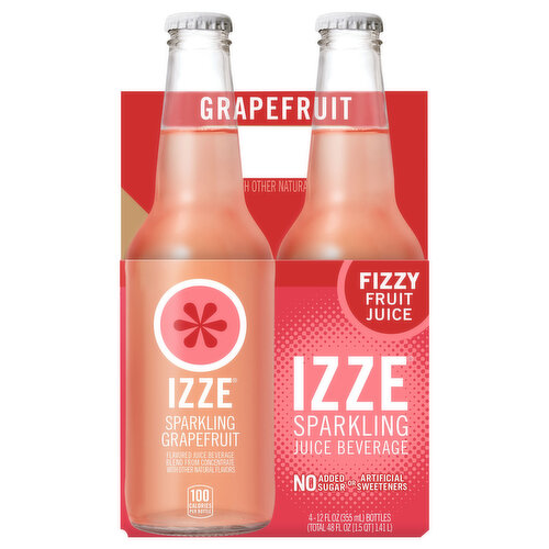 Izze Juice Beverage, Grape Fruit, Sparkling
