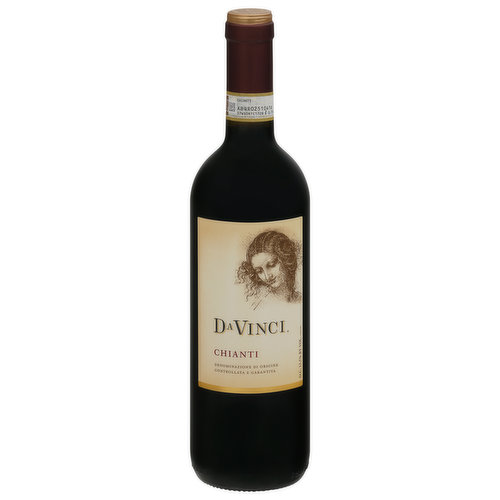 The town of Vinci is home to the world class wines of Cantine Leonardo Da Vinci, a cooperative of over 200 individual growers. Nestled between Florence, Pisa, and Siena in the Chianti region of Tuscany, Cantine Leonardo Da Vinci produces outstanding wines from hillside vineyards tended for generations. Expertly crafted, DaVinci Chianti is crimson red with intense aromas of ripe fruit and hints of fresh strawberry and plum.