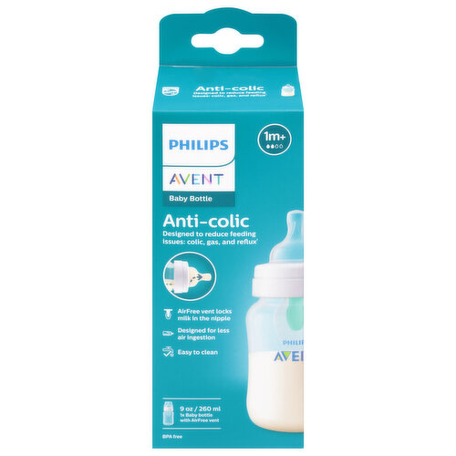 Philips Baby Bottle, Anti-Colic, 9 Ounce, 1 Month+