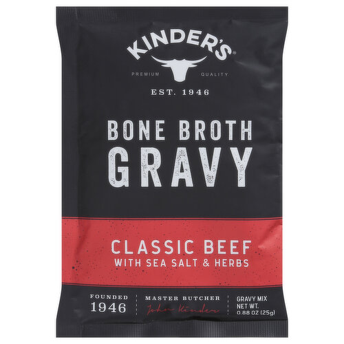 Kinder's Gravy Mix, Bone Broth, Classic Beef