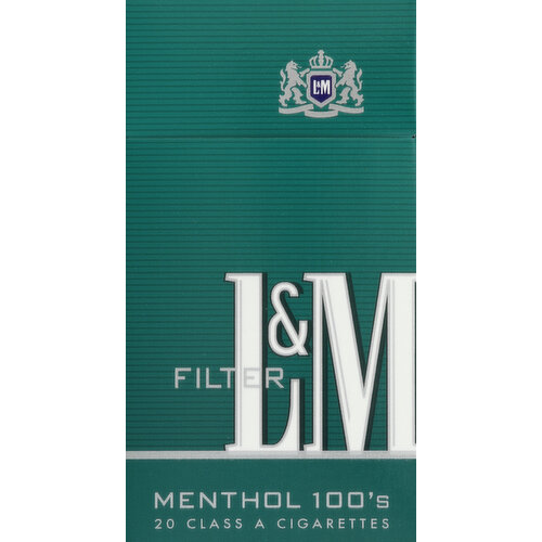 L M Cigarettes, Menthol, Filter, 100's