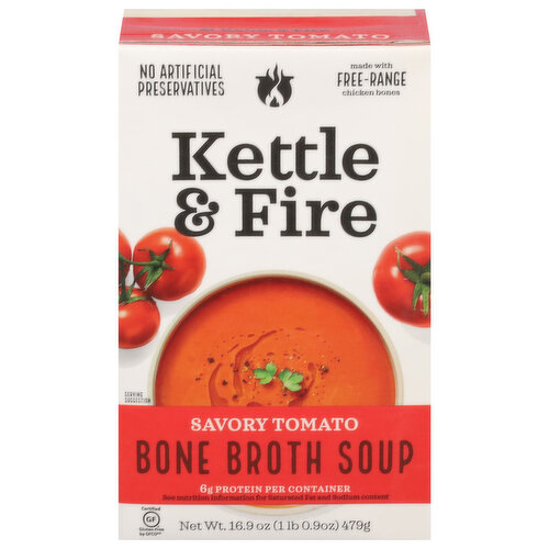 Kettle & Fire Bone Broth Soup, Savory Tomato