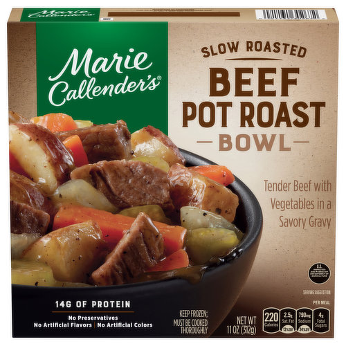 Marie Callender's Bowl, Beef Pot Roast, Slow Roasted