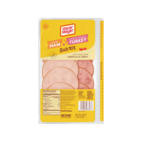 Oscar Mayer Sub Kit, Honey Ham & Honey Smoked Turkey