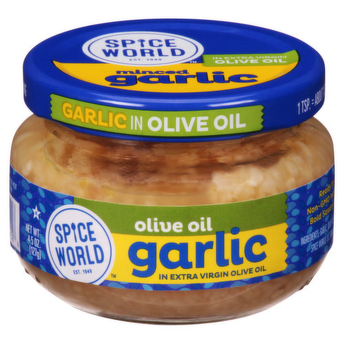 Spice World Garlic, Minced - 9.5 oz