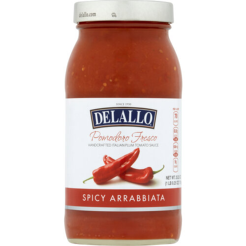 Delallo Sauce, Spicy Arrabbiata, Pomodoro Fresco