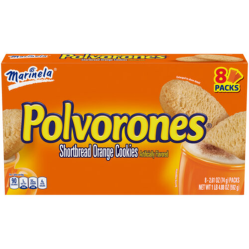 Marinela Polvorones Shortbread Orange Cookies