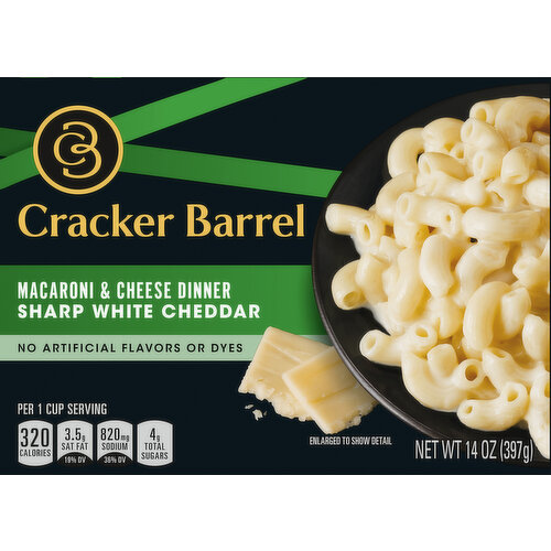 Cracker Barrel Sharp White Cheddar Macaroni & Cheese Dinner