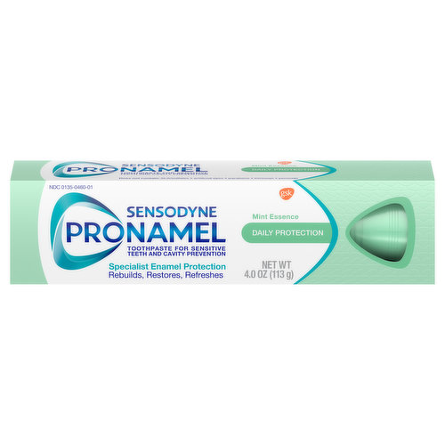 Sensodyne Pronamel Daily Protection Enamel Toothpaste for Sensitive Teeth protects your teeth from acid wear and cavities, providing sensitivity relief while maintaining strong and healthy teeth. Made with potassium nitrate and sodium fluoride, this enamel strengthening toothpaste remineralizes your teeth to strengthen and reharden acid-softened enamel, protecting you against cavities and erosion caused by acidic foods or everyday acids. Sensodyne Pronamel toothpaste provides lasting sensitivity relief, with a minty taste for fresh breath. This sensitive teeth and cavity protection toothpaste is specially formulated to boost the delivery of calcium and fluoride to stop further enamel damage. Enjoy prolonged enamel and sensitivity protection with this convenient toothpaste pack when you brush your teeth for two minutes, twice daily. Build a stronger foundation with Pronamel, so your teeth can look and feel their best.