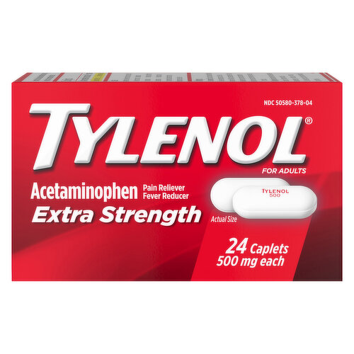 Tylenol Acetaminophen, Extra Strength, 500 mg, for Adults, Caplets